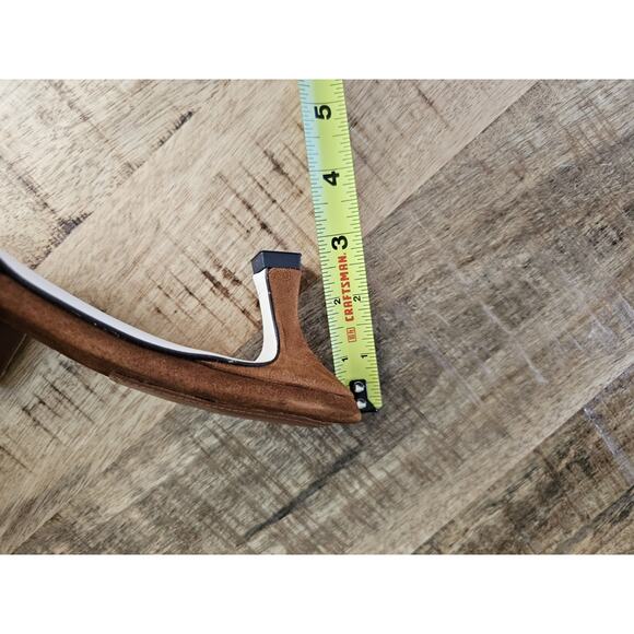 Good American THE STANDOUT Square Toe Mule Sandal Suede Tobacco Size 7 - Picture 10 of 11